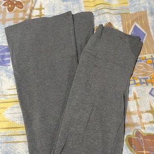 Grey flare leggings